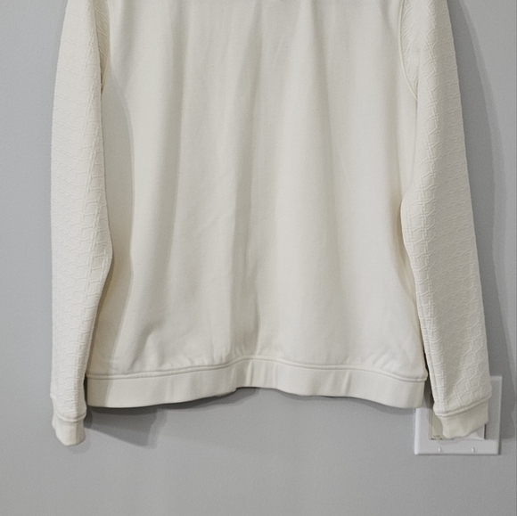 Ivanka Trump Ivory Bomber Jacket with Textured Fabric Size 6 - Picture 9 of 10